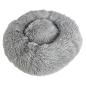 Preview: Hundebett Flauschig Hellgrau 52 x 52 x 13 cm SAZZZ