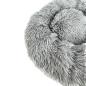 Preview: Hundebett Flauschig Hellgrau 52 x 52 x 13 cm SAZZZ
