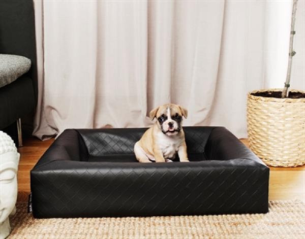 Hundebett Schwarz Quadratisch 70 x 60 x 15 cm BIA