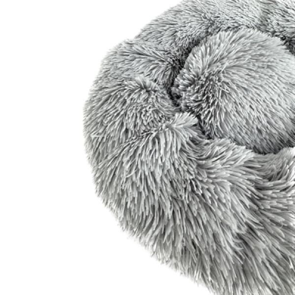 Hundebett Flauschig Hellgrau 52 x 52 x 13 cm SAZZZ